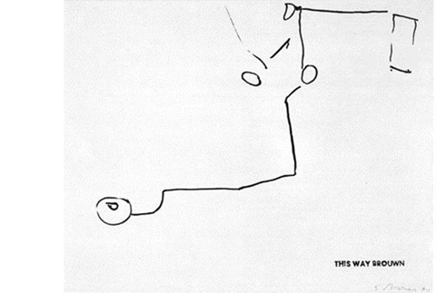 Performance de Stanley Brouwn this way Brouwn 1962