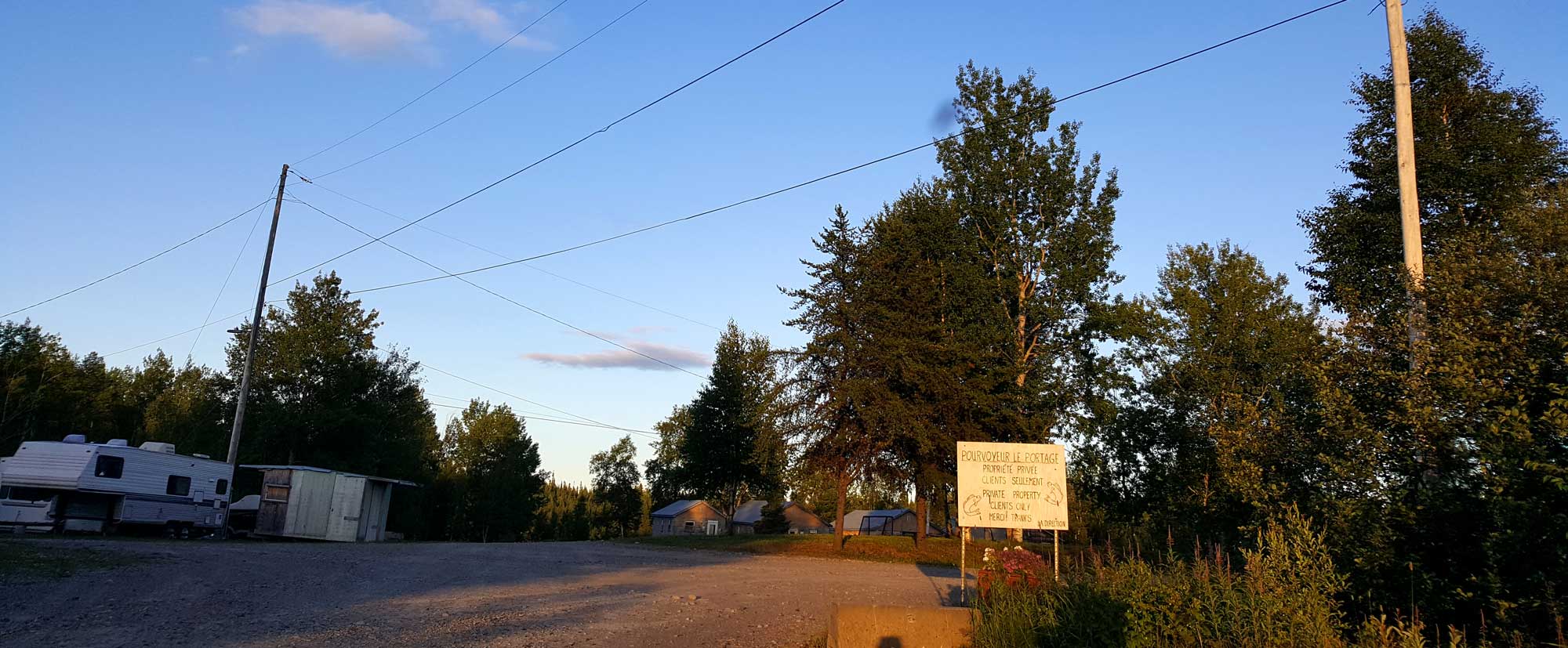 chemin, pancarte, arbres, nature, pourvoyeur le portage
