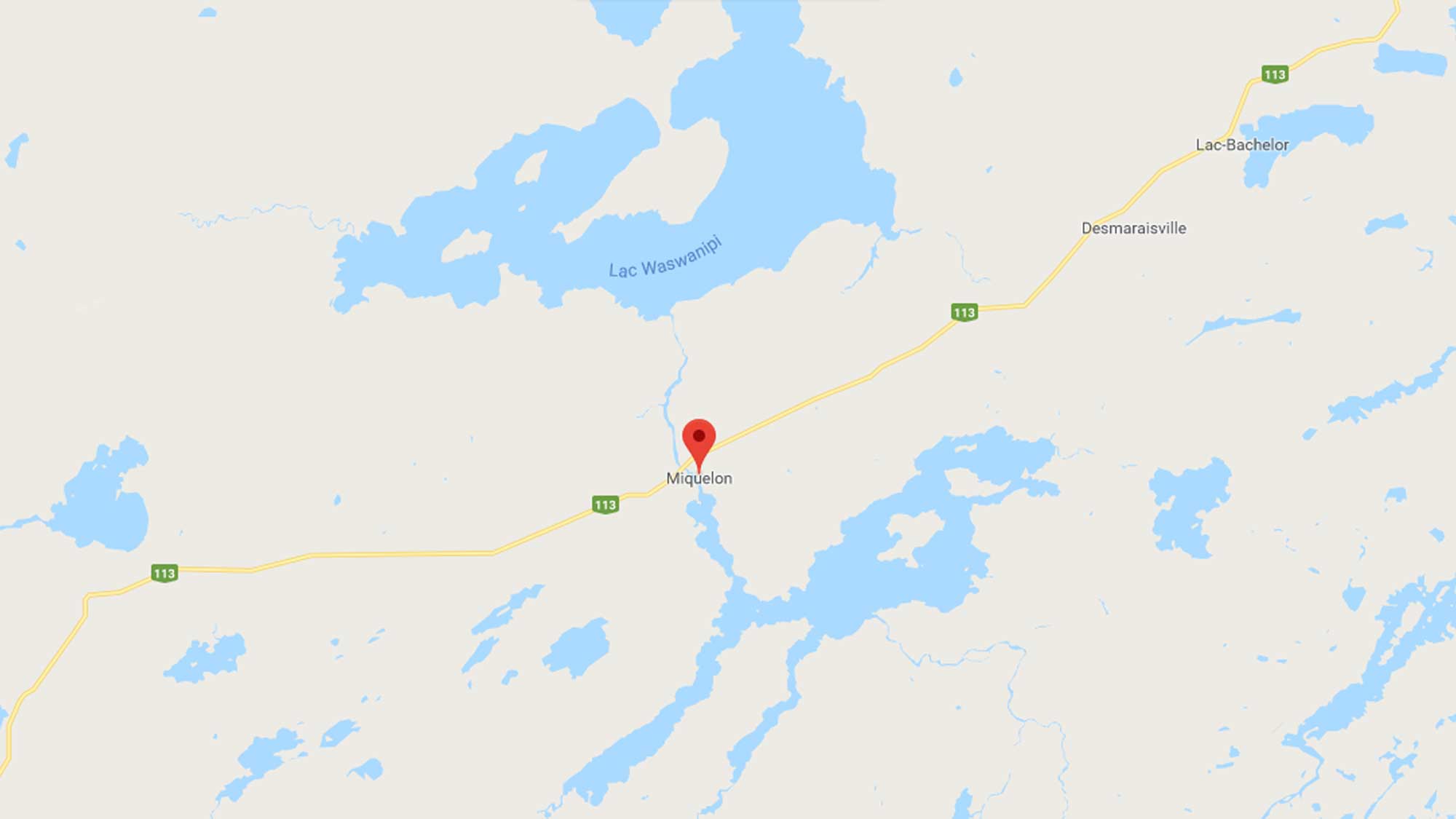 map, miquelon, québec, canada