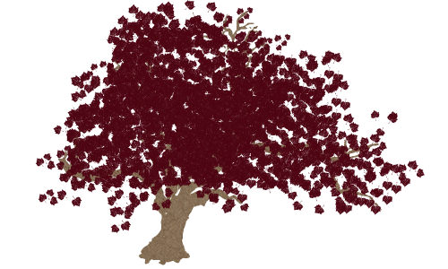 arbre au feuilles rouges