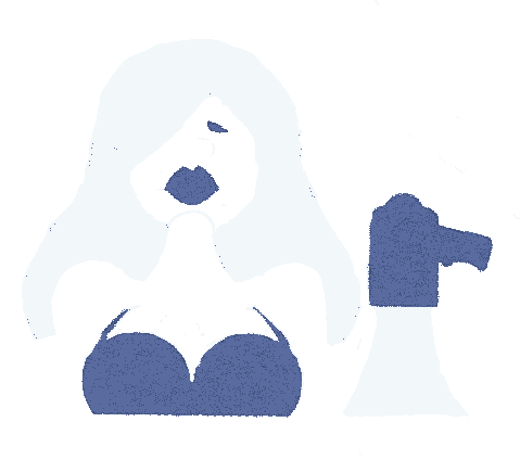 Dame avec mégaphone