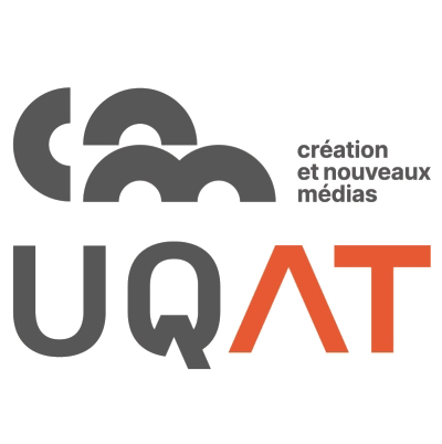 Logo du département Création et Nouveaux Médias, clic pour accéder à la section sur le site de l'UQAT